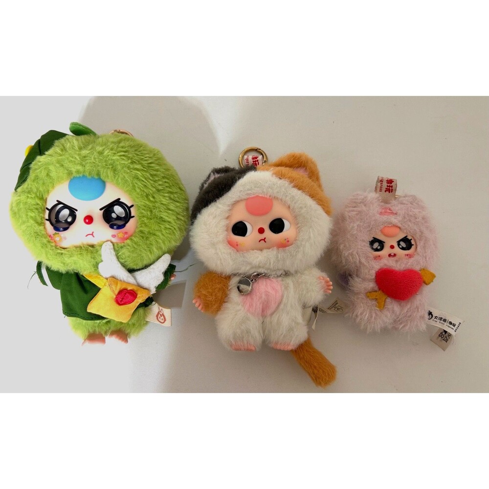 Baby Three Lot 3 Plush Pendant Bundle Professional Dreamer‎ Calico Cat Cupid